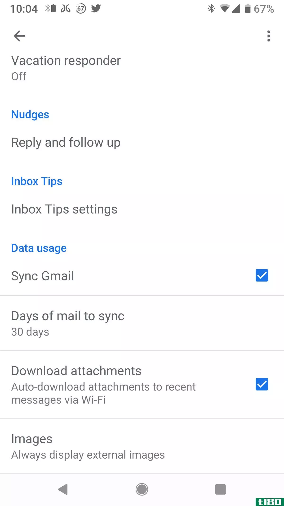 Disable image autoloading in Android Gmail: 
