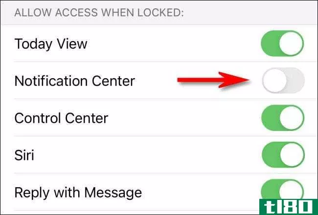 如何在iphone锁屏上禁用通知中心