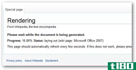 从维基百科的文章中创建一本电子书或pdf供离线阅读