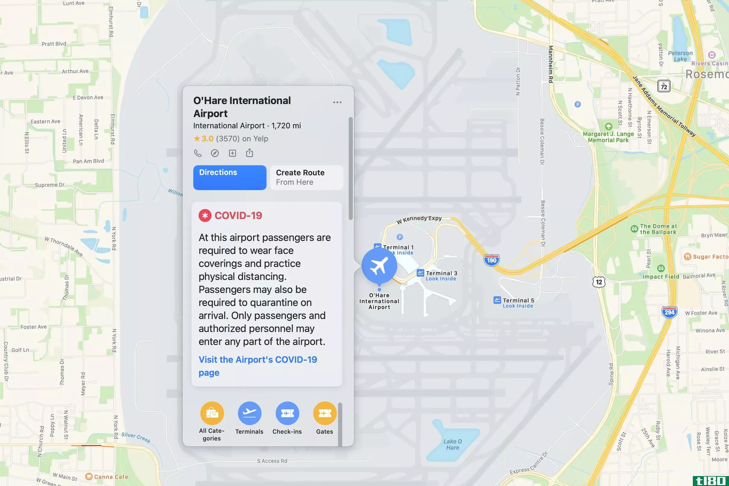 苹果地图将显示covid-19旅行指南，让你知道在机场会发生什么