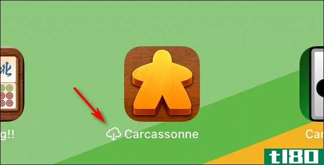 An iCloud Download icon next to the "Carcassonne" app.