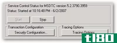 修复Server2003SP2上的“新事务无法登记在指定的事务协调器中”