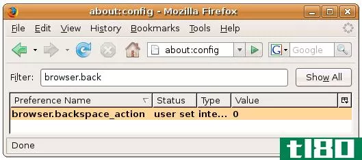 使backspace键在linux上的firefox中正常工作