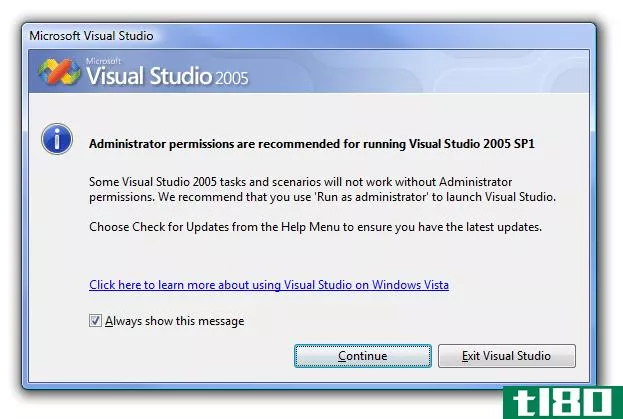 修复“visual studio 2005 sp1需要windows vista更新”