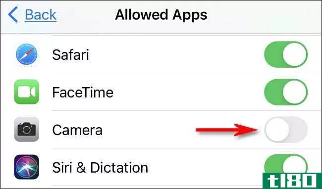 如何禁用iphone或ipad上的摄像头