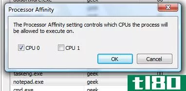 在Windows7、8或vista中启动分配给特定cpu的应用程序