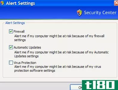 禁用windows xp sp2中的“您的计算机可能有风险”弹出窗口