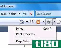 在internet explorer 7中打印页面，不带页眉或页脚