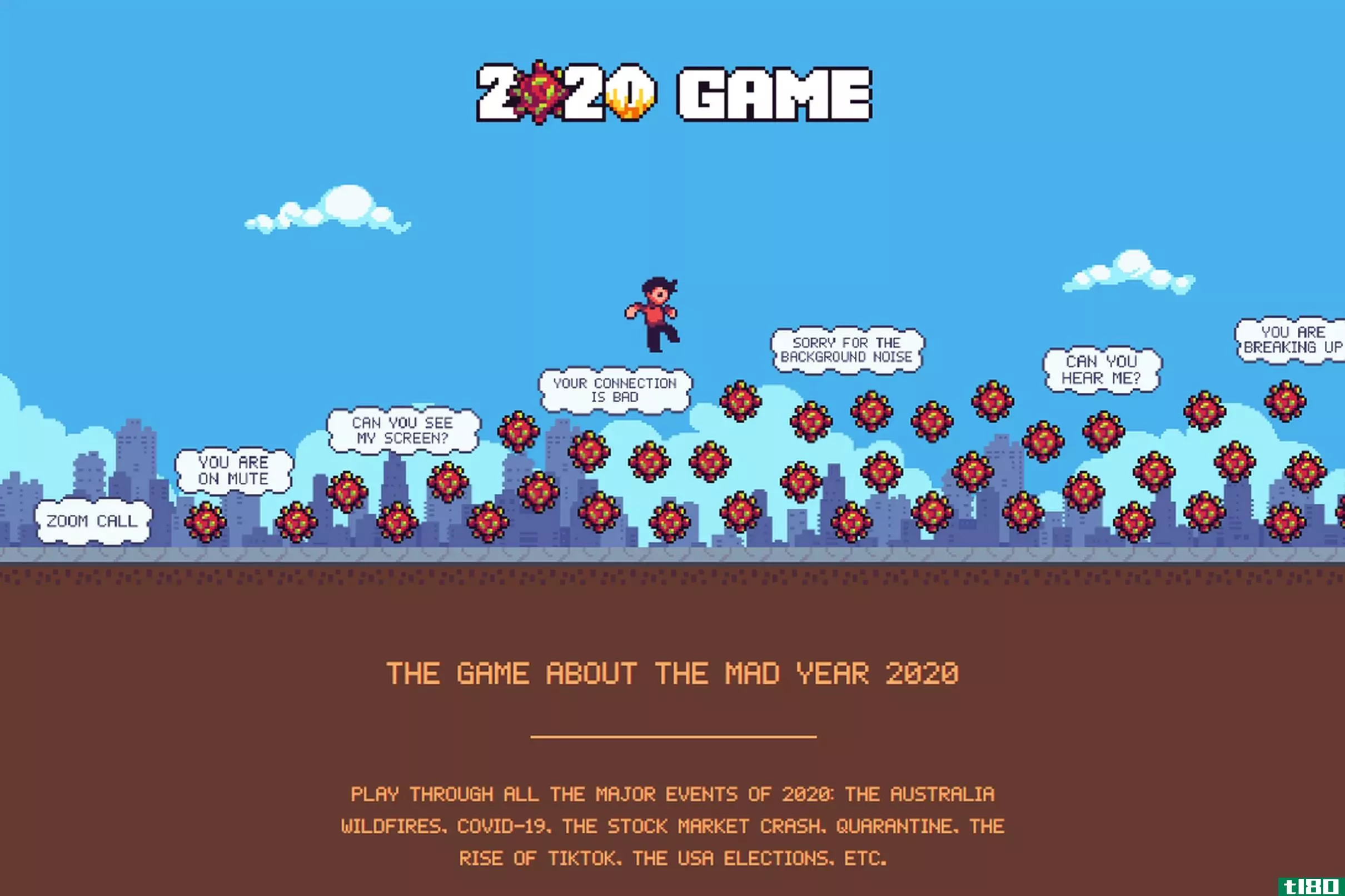 2020游戏是一个令人惊讶的有趣的侧滚动关于一个可怕的一年