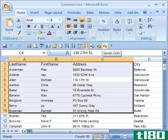 让Excel2007为您阅读电子表格