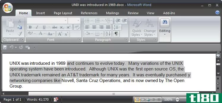 将文档标记为word 2007中的最终文件