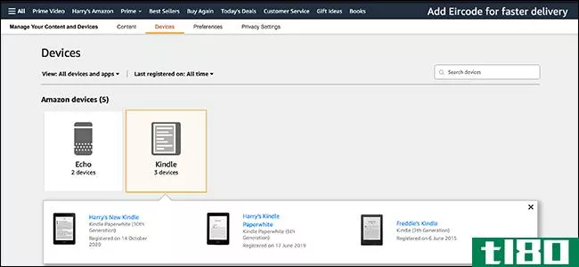 如何为亚马逊电子书设置默认kindle设备或应用程序
