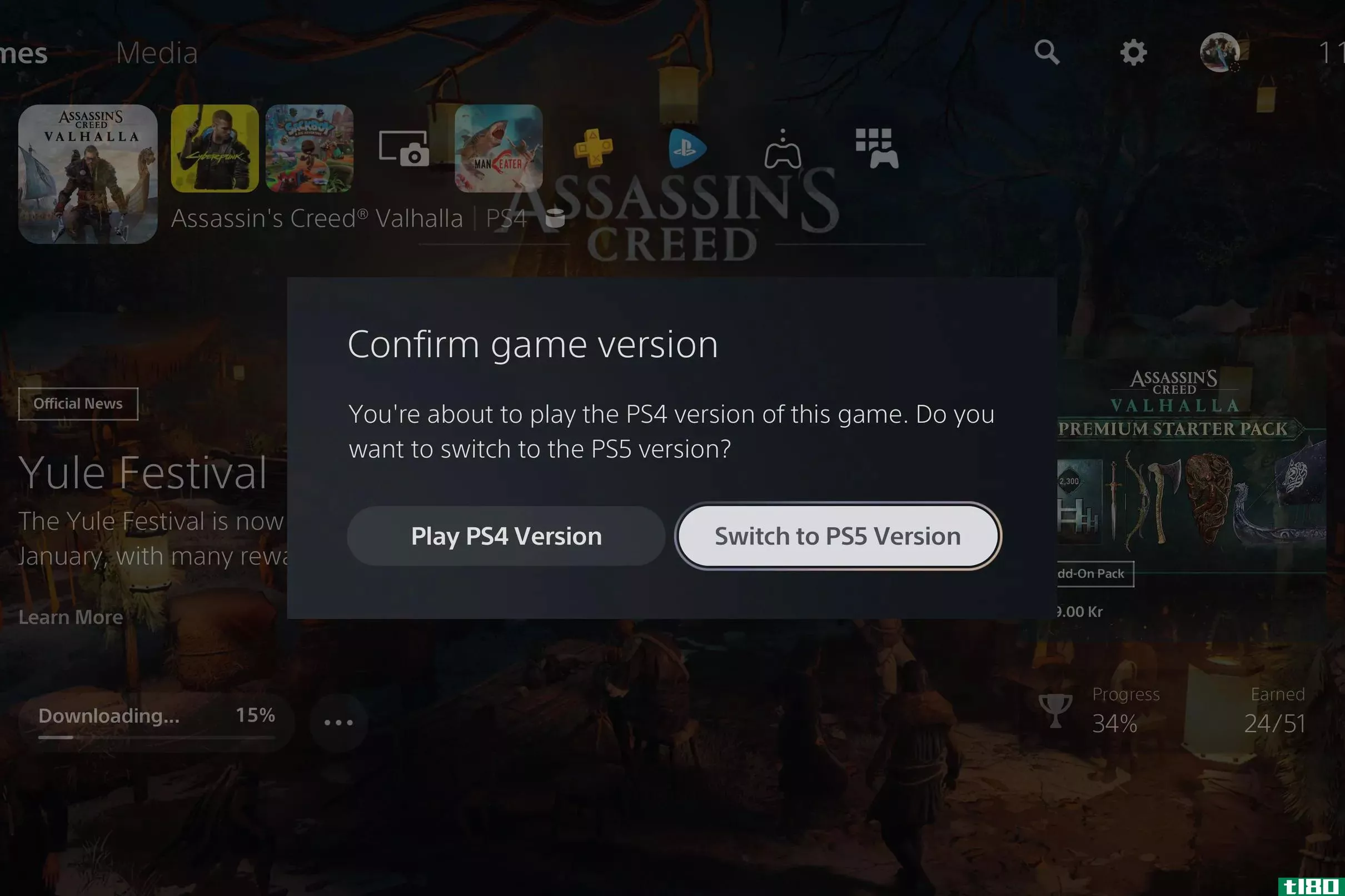 索尼最新的ps5更新会告诉你是否在玩ps4版本的游戏