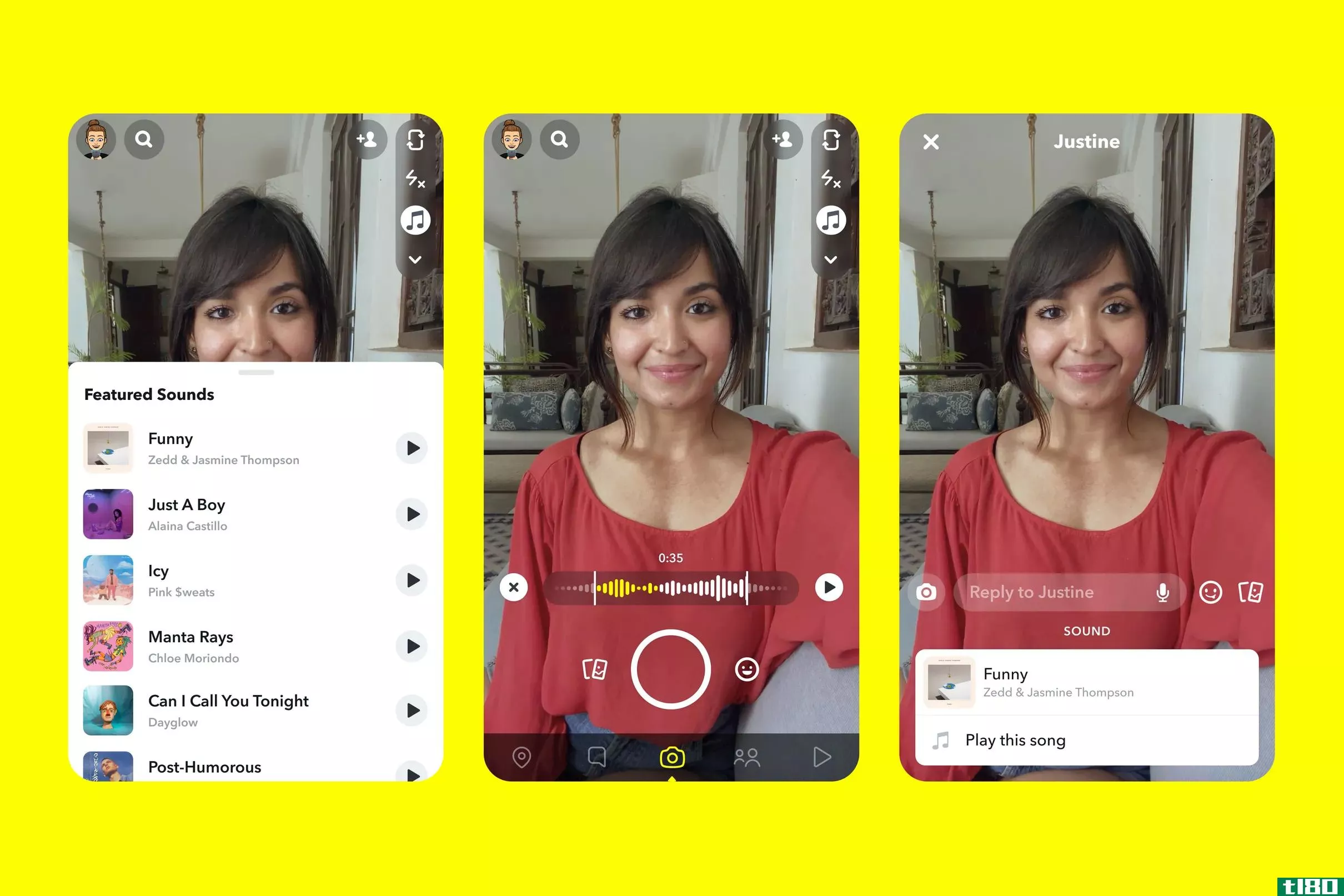 snapchat正在添加tiktok风格的音乐功能