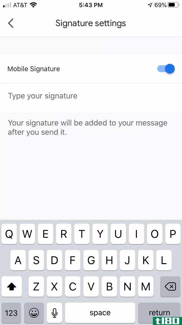 Gmail Signature settings