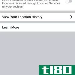 <em>Turn off your location history and select “View Your Location History”</em>