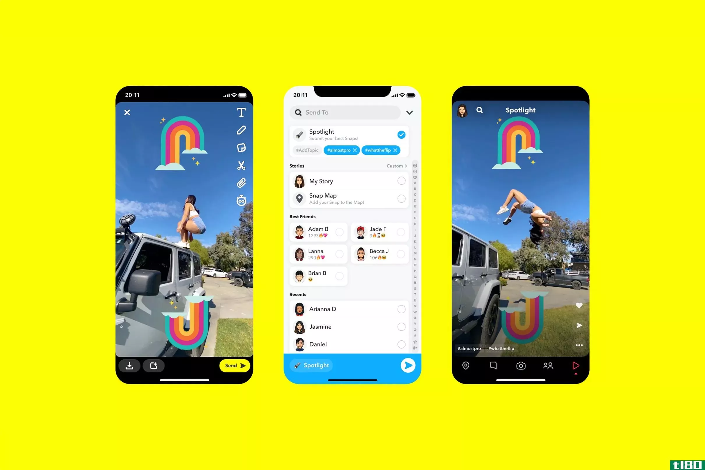 snapchat正式推出名为spotlight的应用程序内tiktok竞争对手
