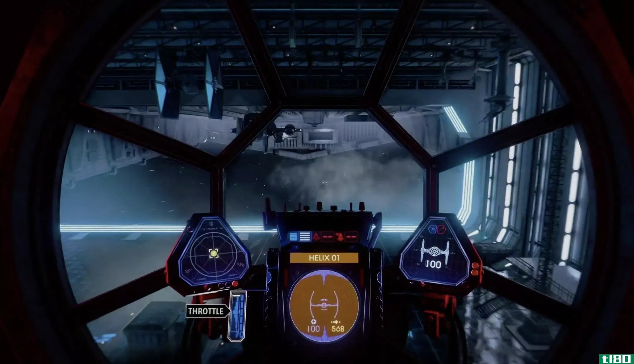 第一部《星球大战：中队》的游戏画面展示了星际战斗机的行动