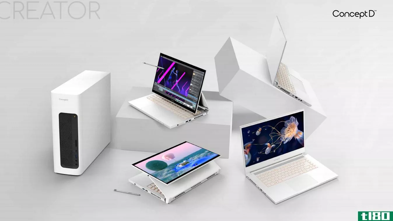 acer的conceptd系列现在包括台式机、显示器和更多笔记本电脑