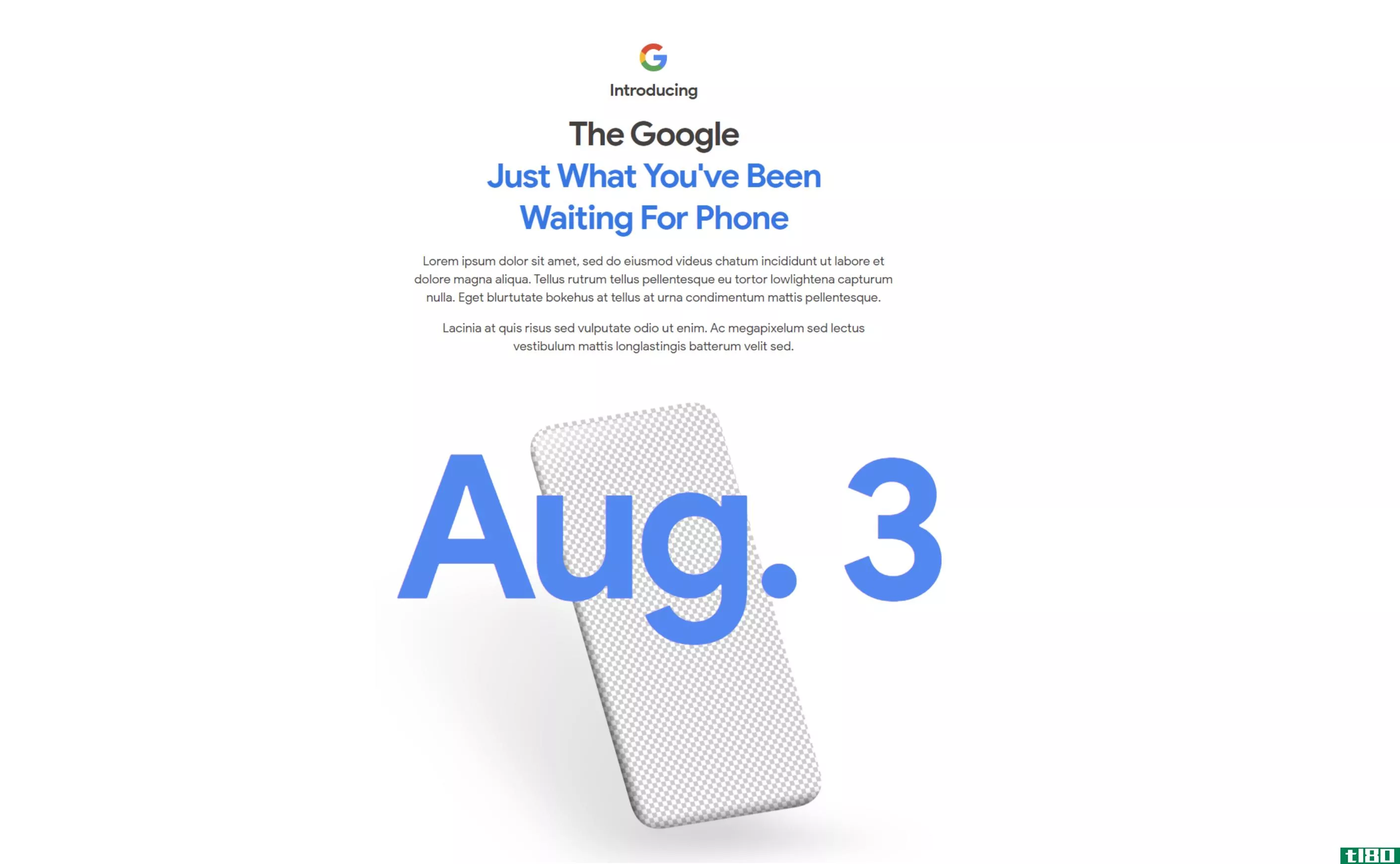 谷歌调侃8月3日推出期待已久的Pixel4A
