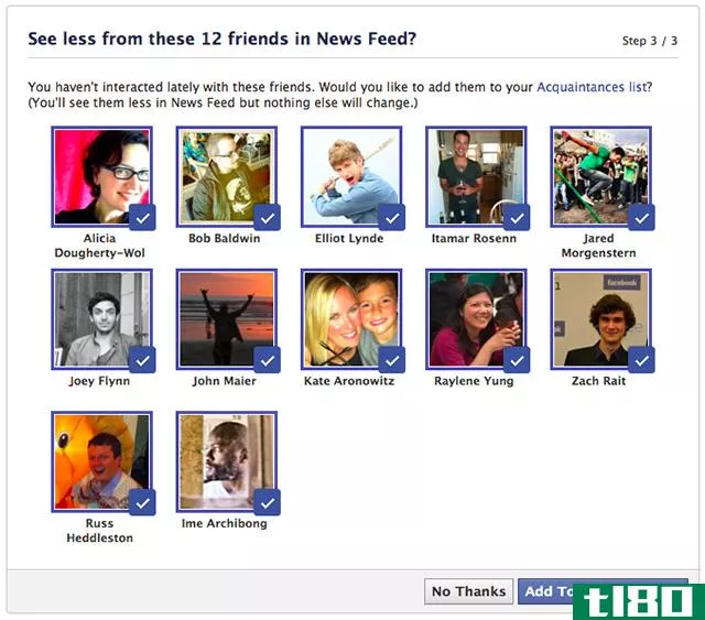 facebook现在建议把你不认识的朋友变成“熟人”