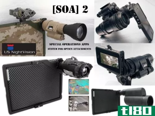 军用相机适配器和ios应用程序为iphone或ipad添加了地理标记和夜视功能