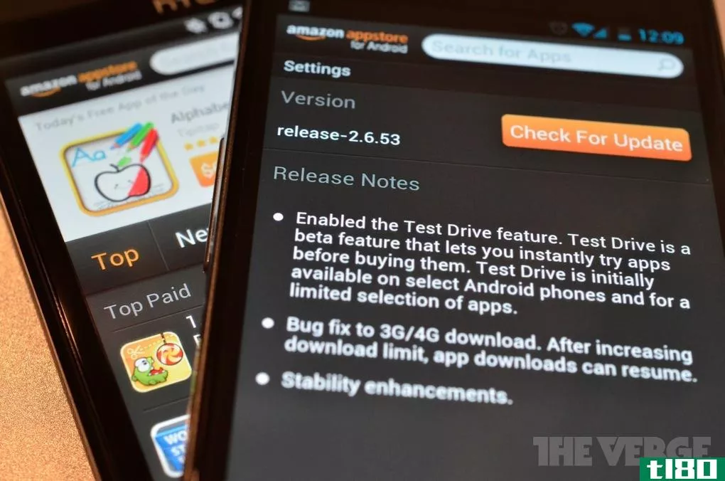 亚马逊appstore推出试驾应用预告选择android设备