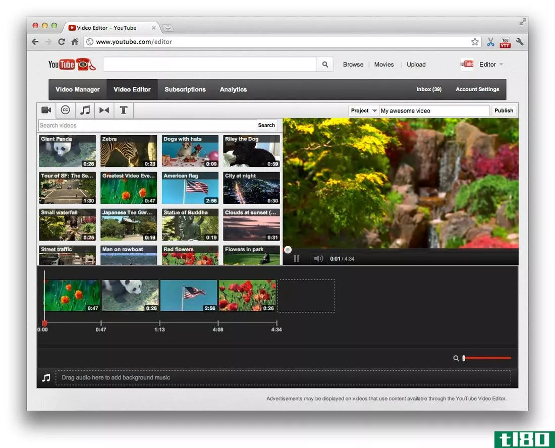youtube刷新视频编辑器、视频管理器和浏览