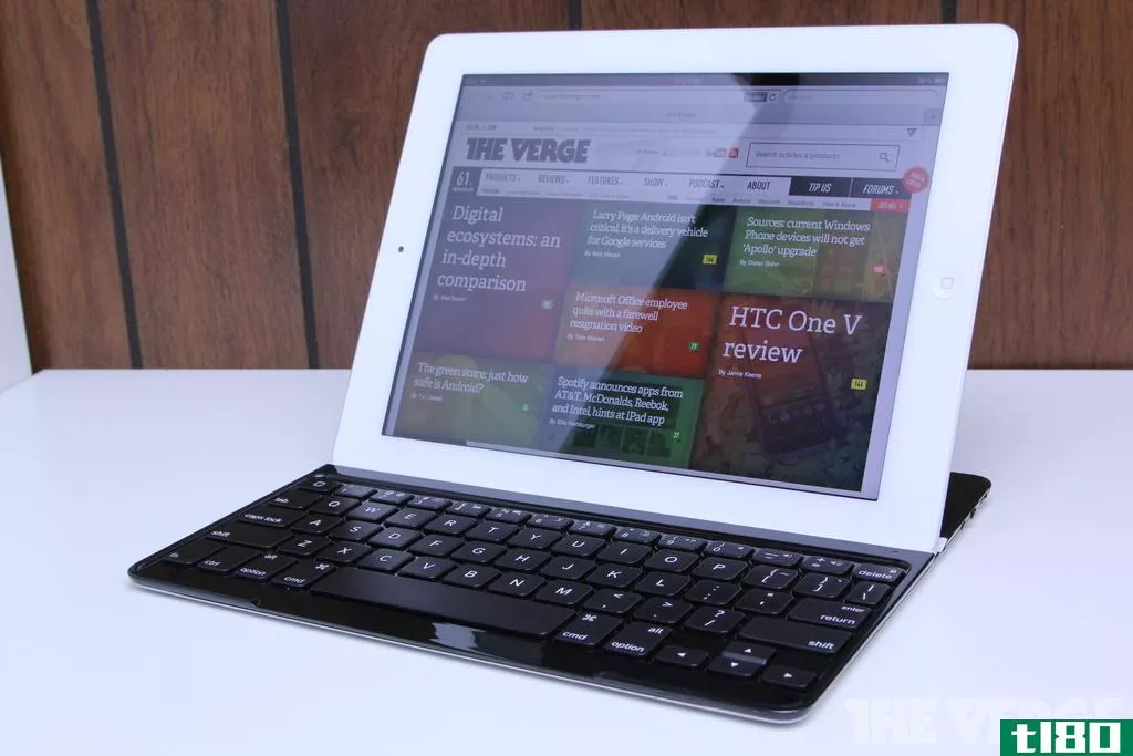 罗技超薄键盘套，适用于ipad操作：一种与苹果平板电脑融为一体的打字工具