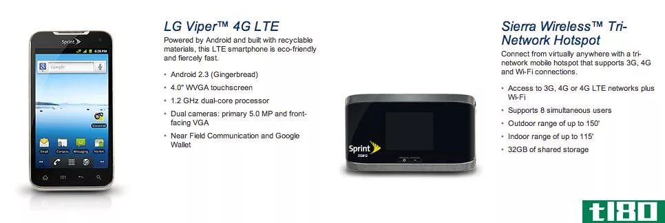 sprint宣布推出首款lte设备：lg viper和sierra hotspot加入galaxy nexus