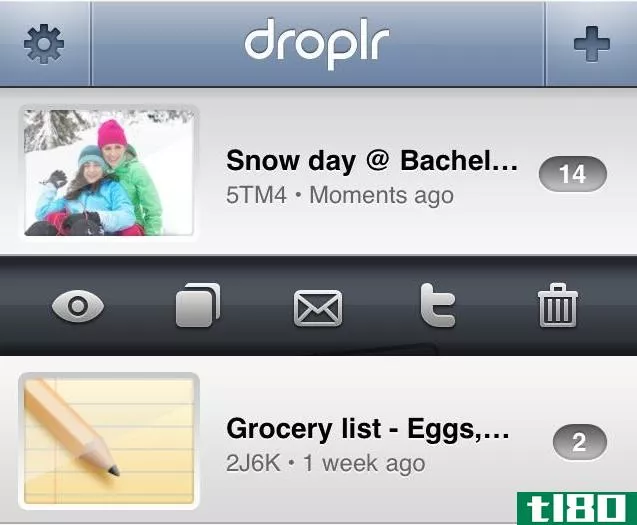 2.0版iphone上的文件共享应用Dropr