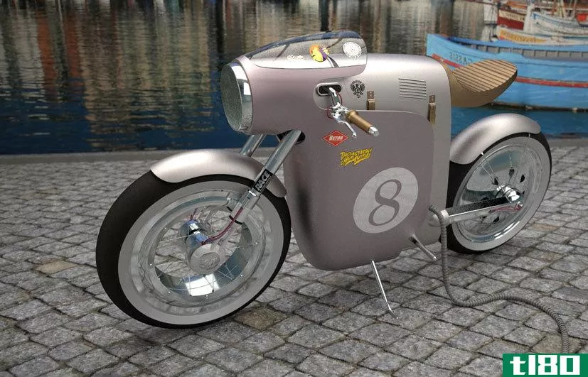 monocasco电动自行车概念灵感来源于60年代的大奖赛赛车手