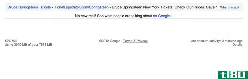 gmail改变收件箱的零信息来推广google+