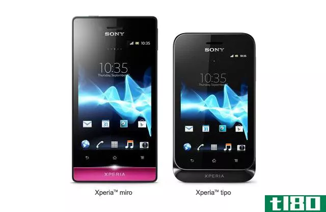 索尼推出xperia miro和tipo低端android 4.0智能手机