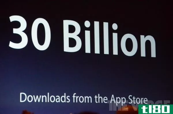 苹果的数据：300亿的应用程序下载，65万个应用程序在应用商店中可用