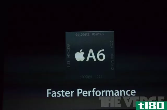 苹果a6：iphone5的小型处理器，性能是iphone5的两倍
