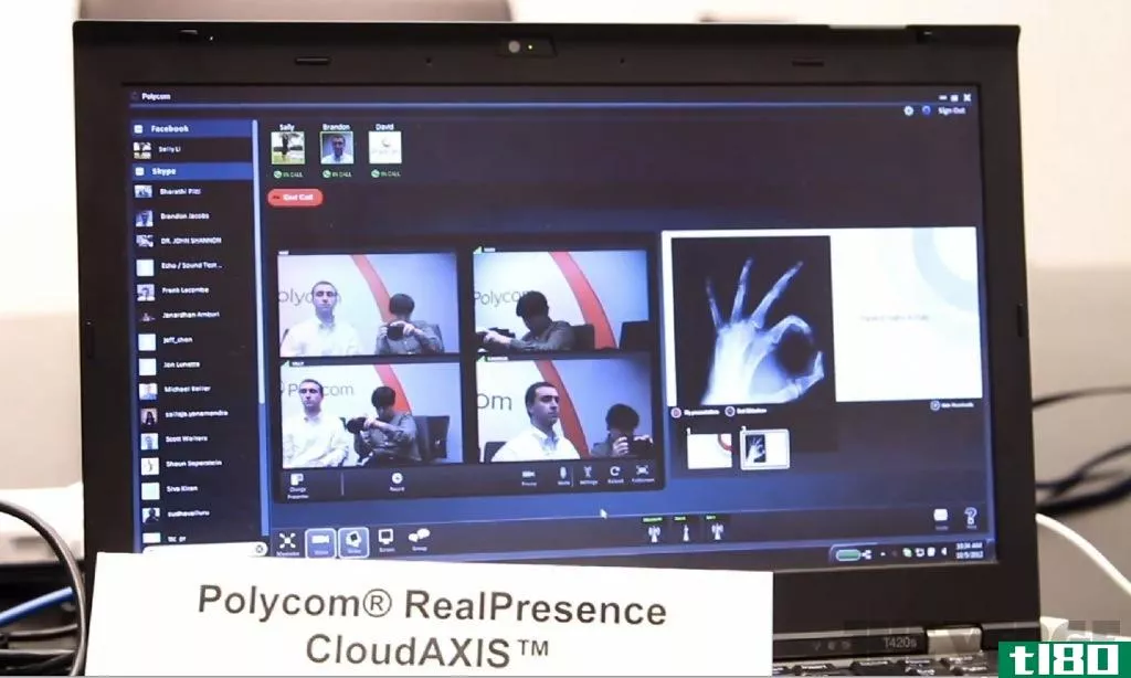 polycom电话会议包括skype、google talk和facebook视频通话
