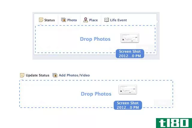 facebook增加了拖放式批量照片上传，测试时间线变化