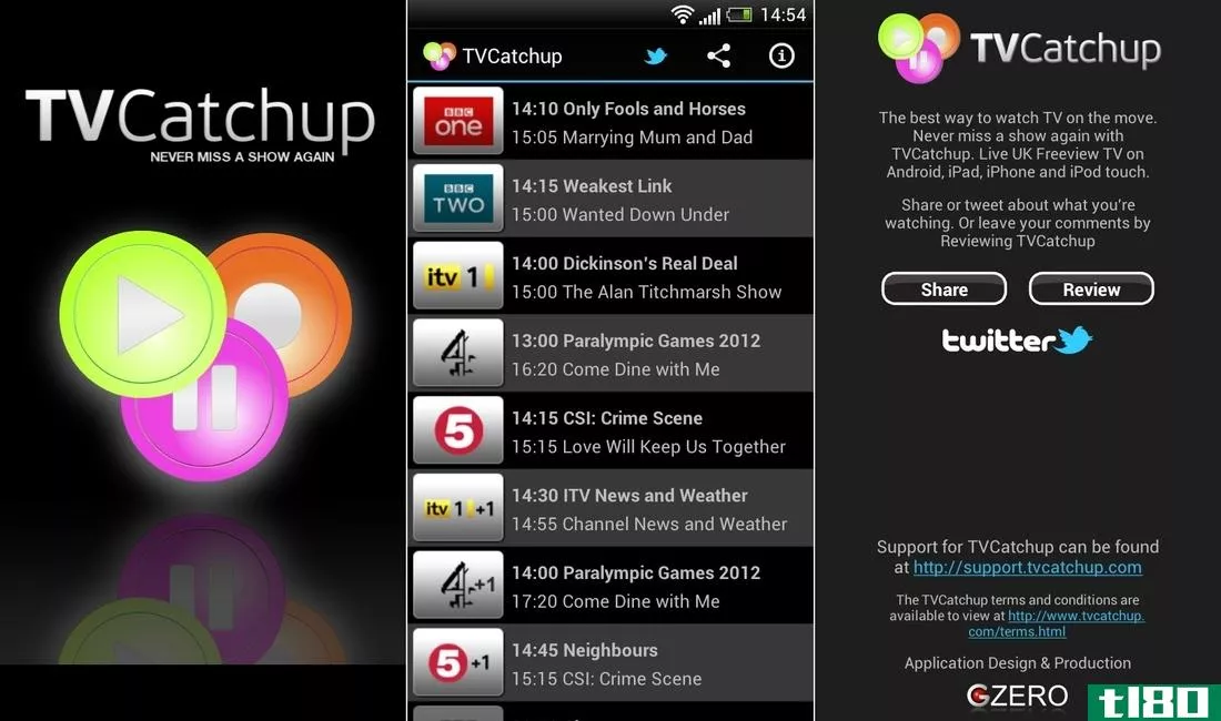 tvcatchup android应用离开测试版，为英国用户提供移动电视