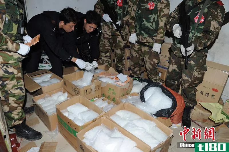 中国警方在一个小村庄查获了三吨冰毒