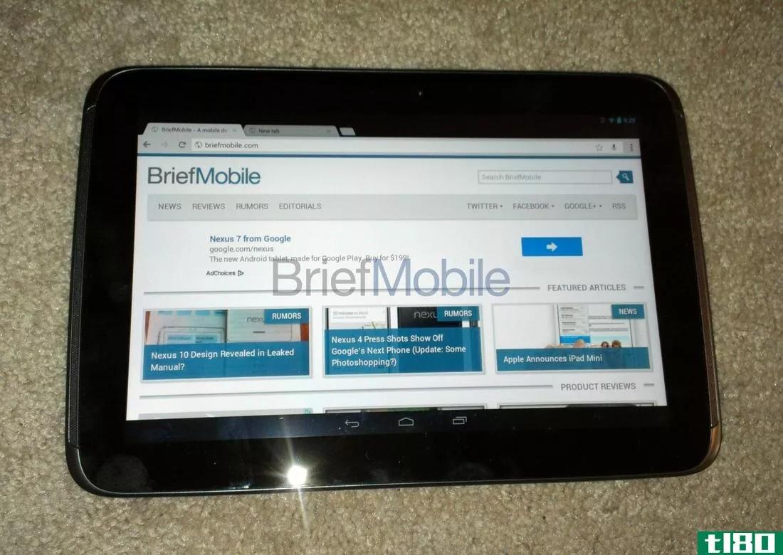 Nexus10最早泄露的照片显示，安卓4.2搭载在三星制造的平板电脑上