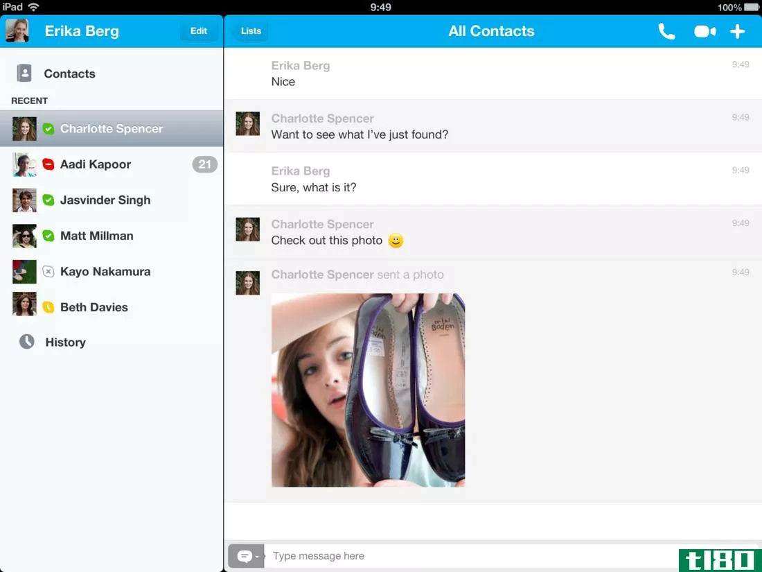 skype for iphone和ipad更新了照片共享功能，提高了电池性能