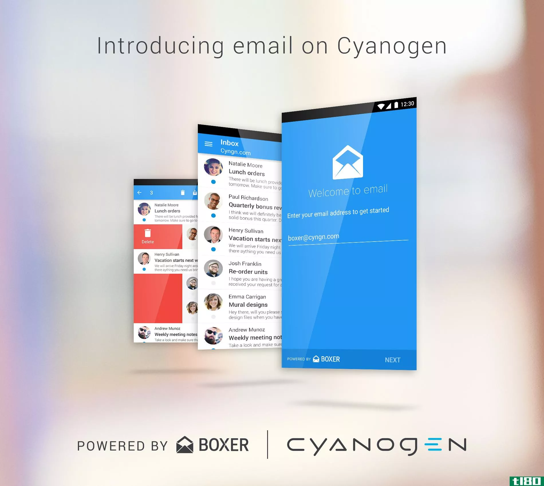 cyanogen在其套件中添加了一个定制的电子邮件应用程序