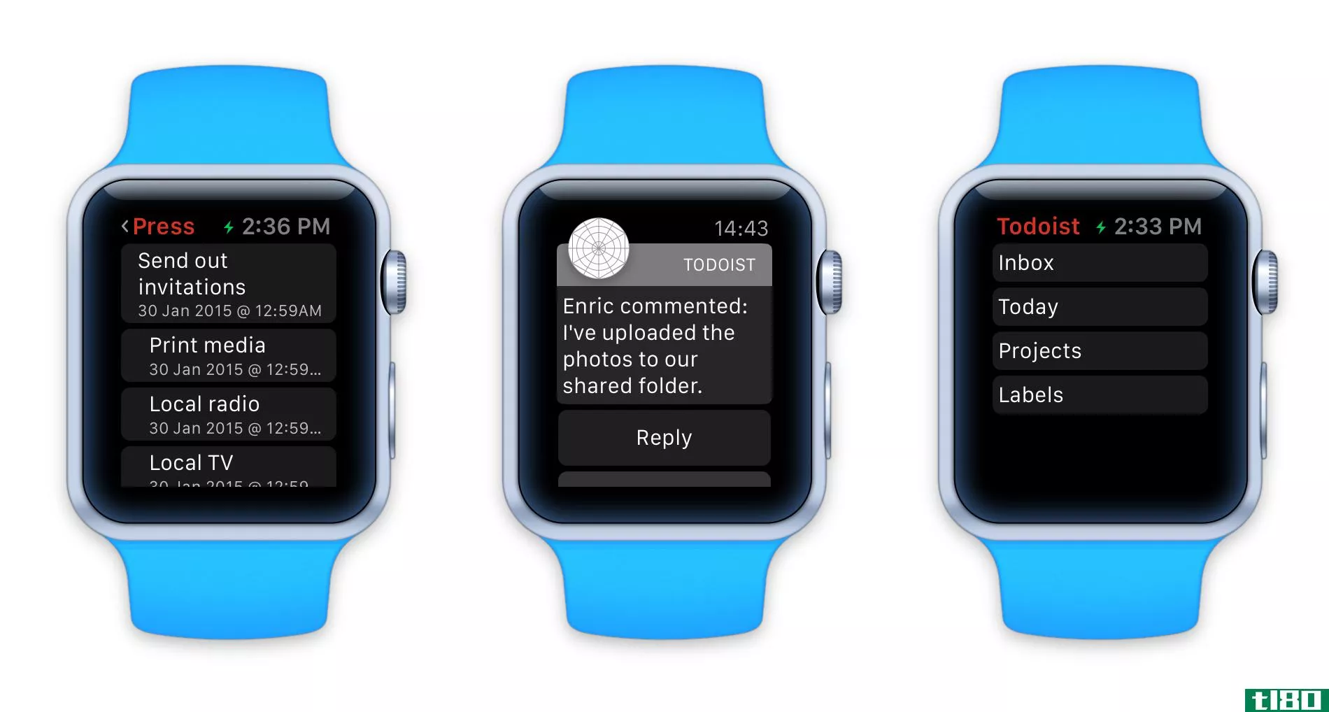 苹果手表应用特斯拉和todoist显示承诺