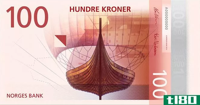挪威的新钞票是一个美丽的像素模糊
