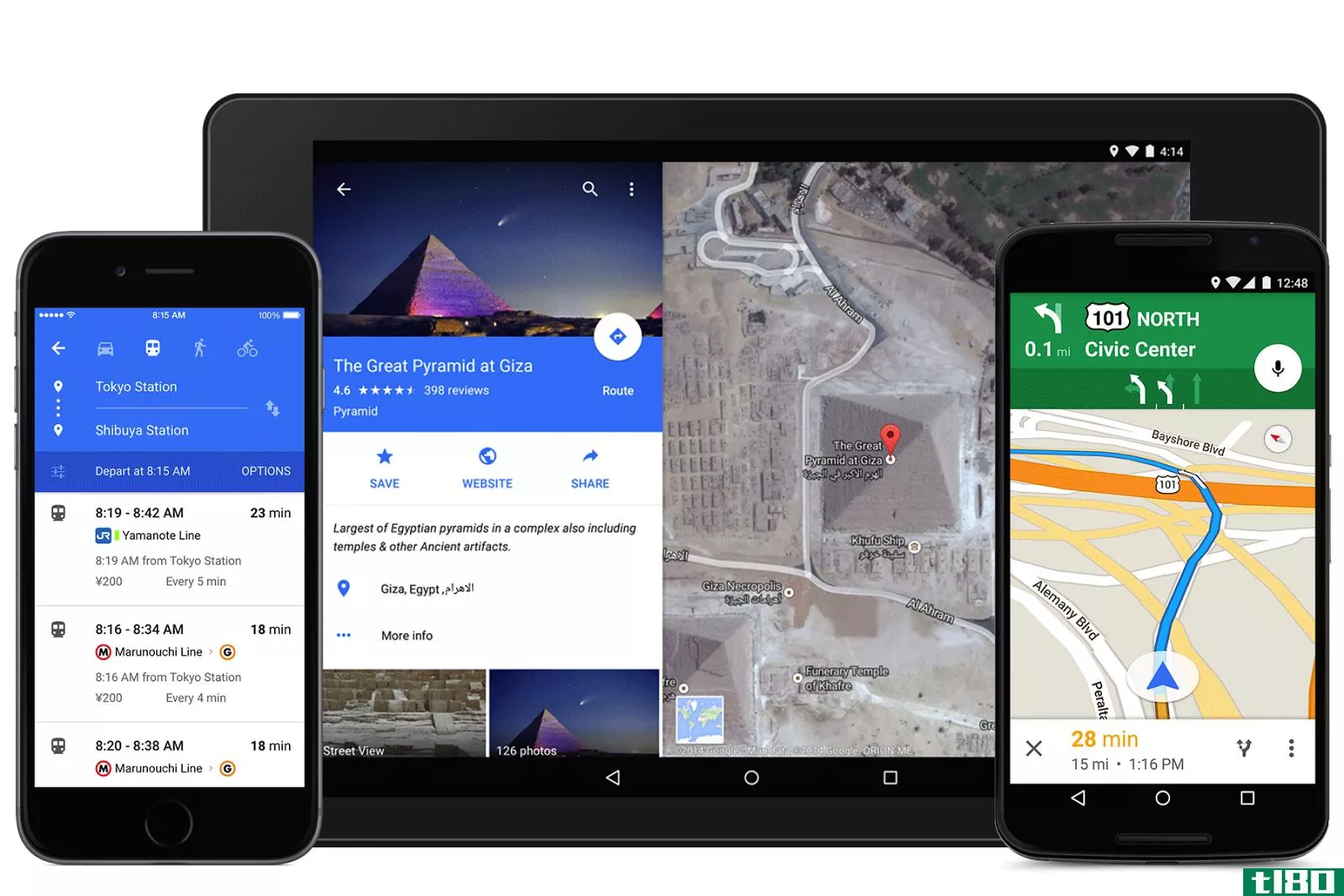 谷歌地图（googlemaps）正在对ios和android进行丰富多彩的重新设计