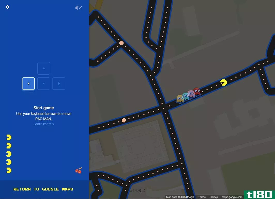 谷歌地图现在可以让你把任何地点变成一个吃豆人游戏