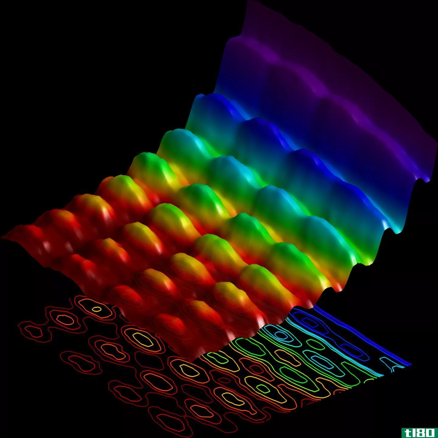 这张令人难以置信的电子显微照片显示光既是粒子又是波