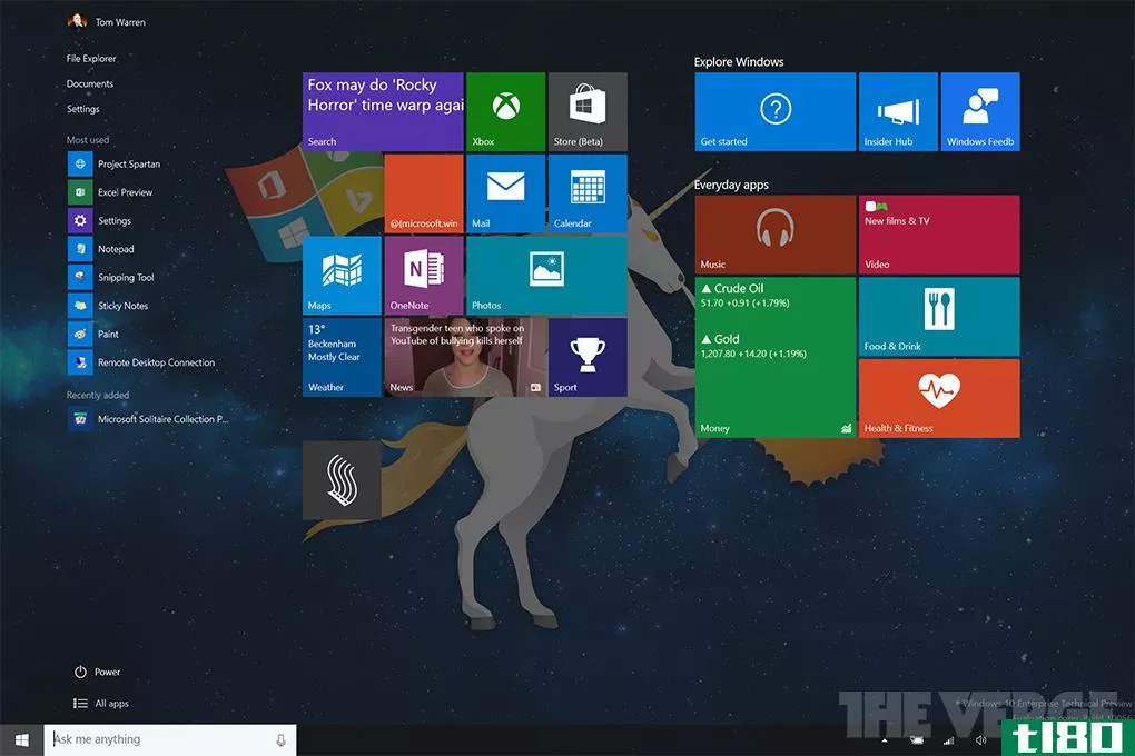 微软正在改进Windows10的触摸模式
