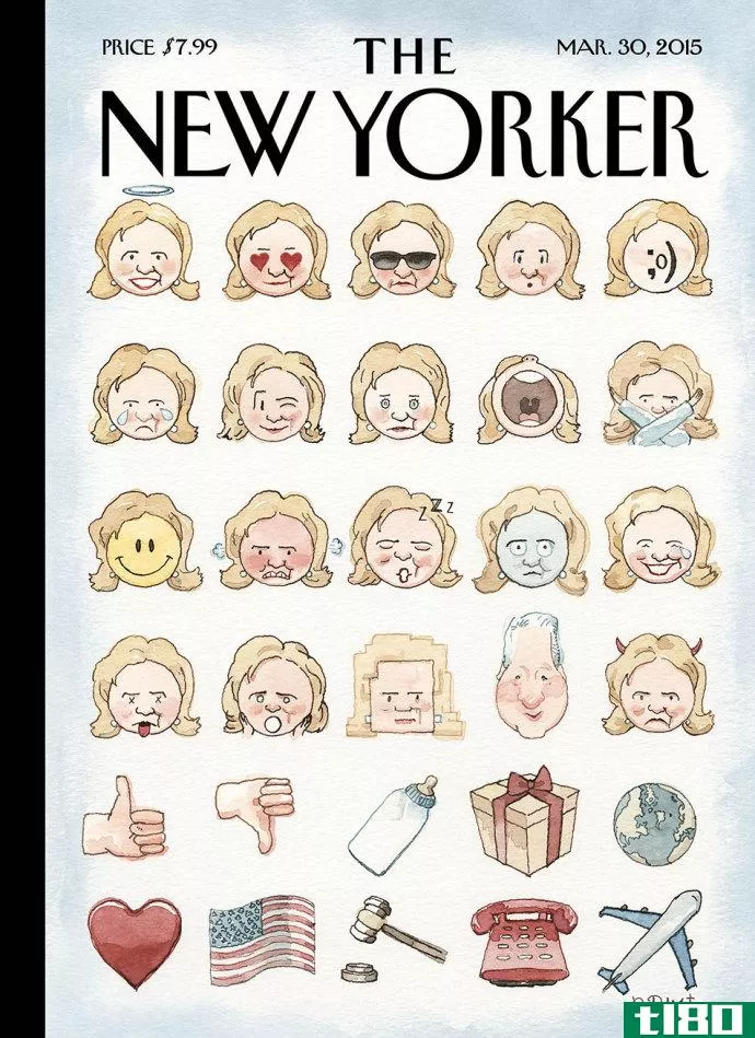 最新的《纽约客》中充斥着希拉里·克林顿的表情